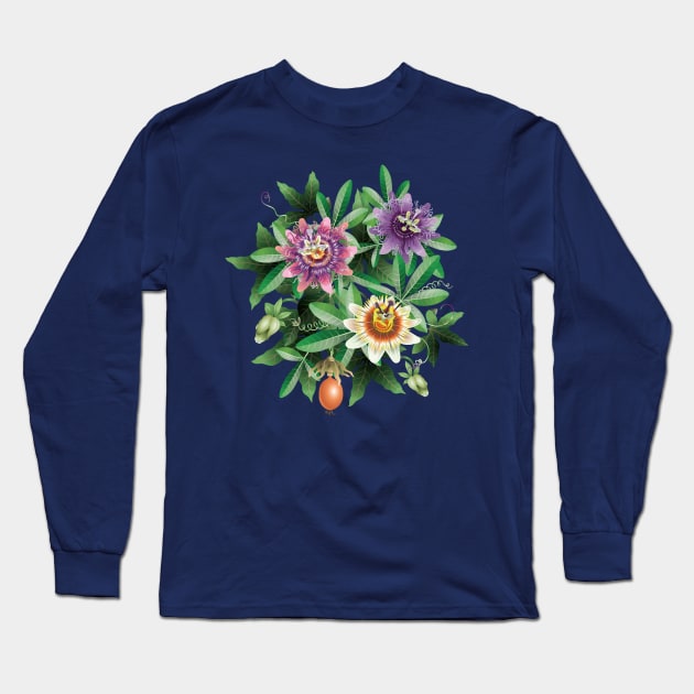 Passion Flower-Vignette Long Sleeve T-Shirt by Pamelandia